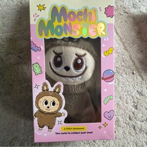 Brown MOCHI MONSTER Plush Charm Keychain A Little Obsessed labubu
